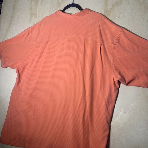 Tommy Bahama 100% Silk Button Down Short Orange Men’s XXL - Picture 7 of 9